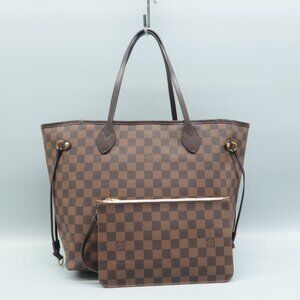 Louis Vuitton Neverfull MM Brown W/P Damier Ebene Canvas Shoulder Bag